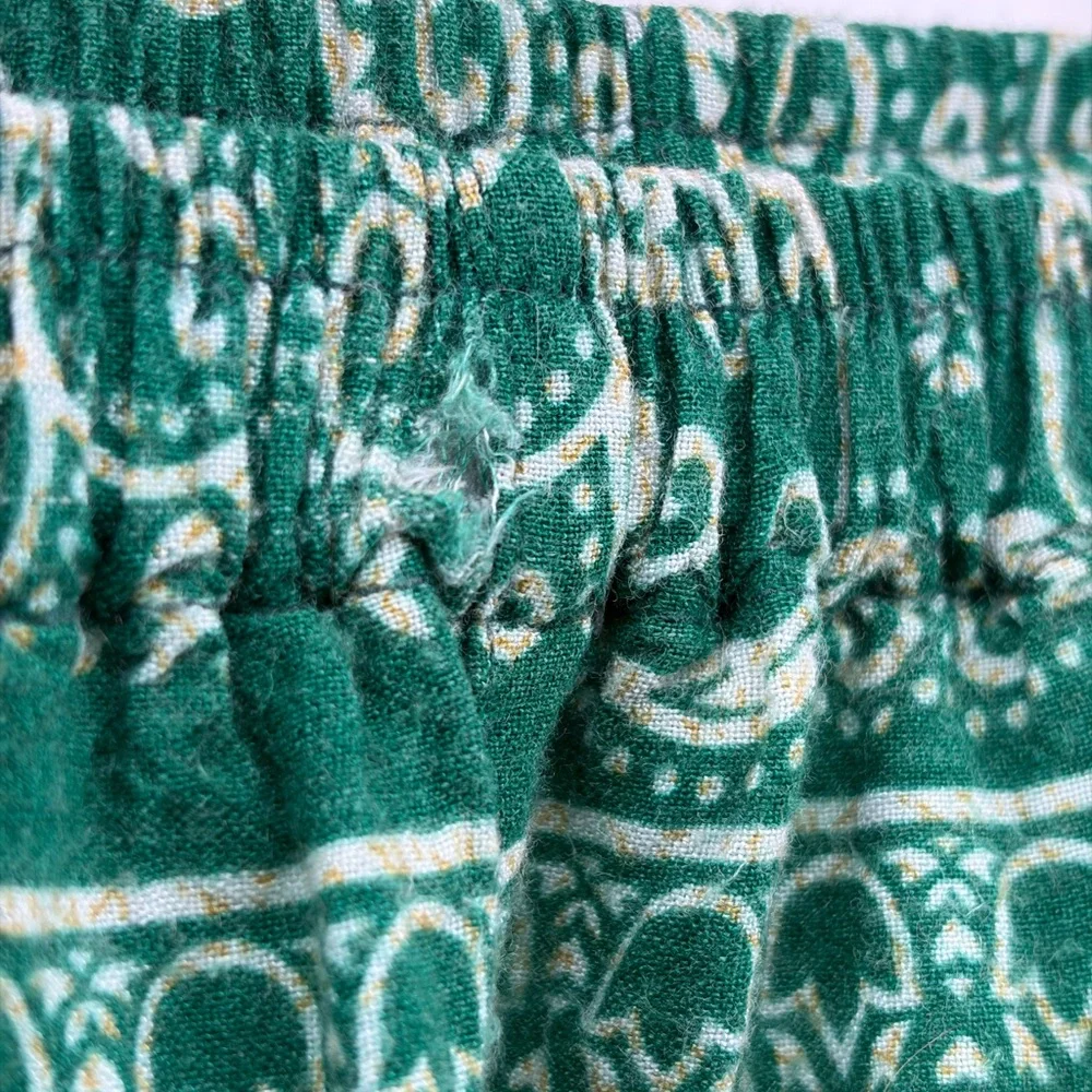 Earthbound Green Elephant Print Pants, Women's Size M - Picture 3 of 9